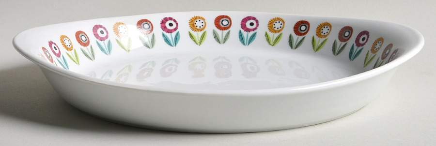 Bellis Round Baker by Upsala Ekeby-1