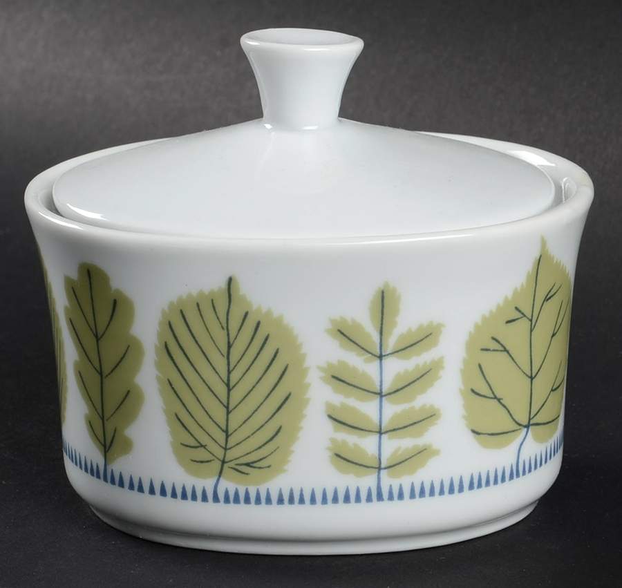 Sylvia Sugar Bowl & Lid by Upsala Ekeby-1