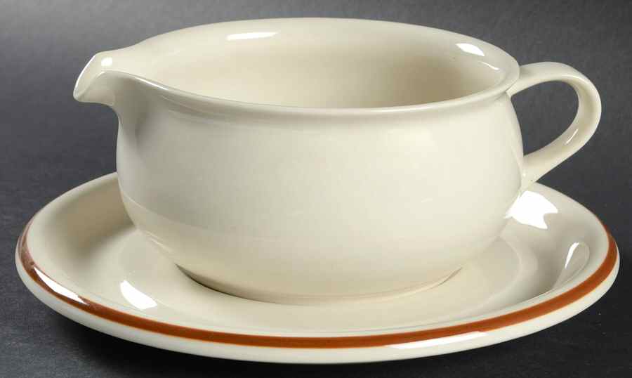 Desert Flower Gravy Boat & Underplate by United Surgical Steel-1
