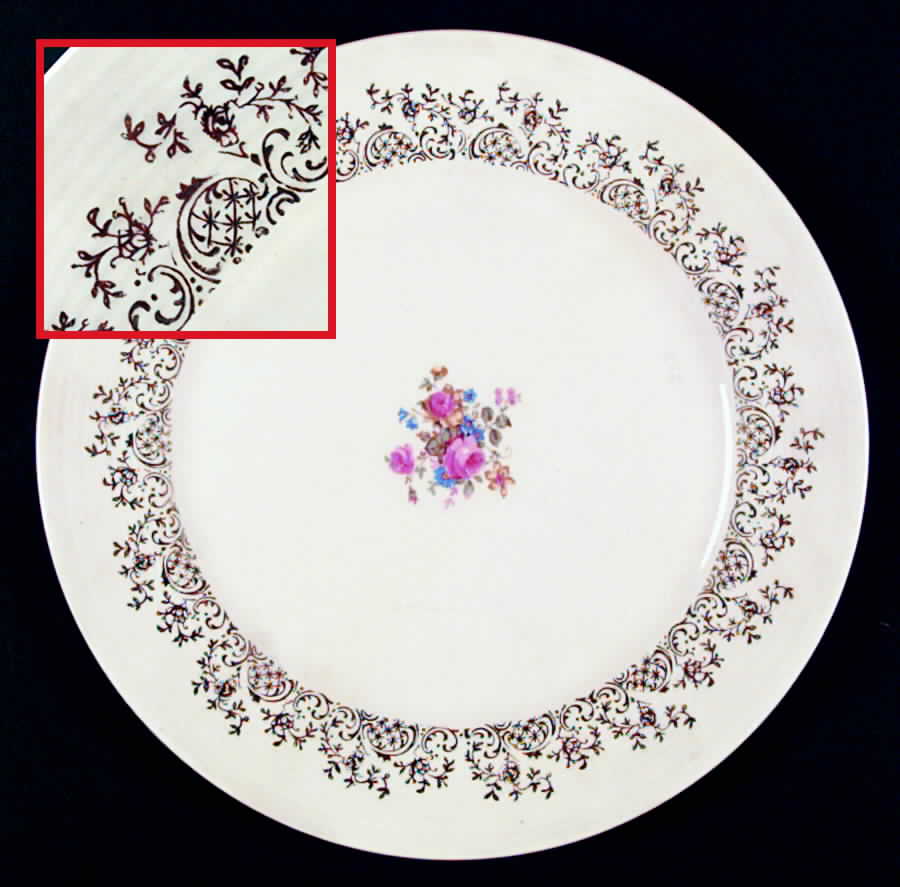English Rose Dinner Plate by USA-1