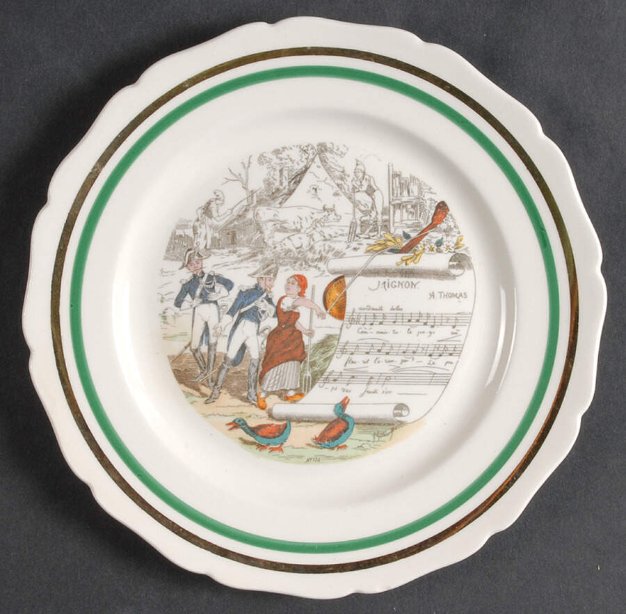French Opera Reproductions Salad Plate by Ucagco-1