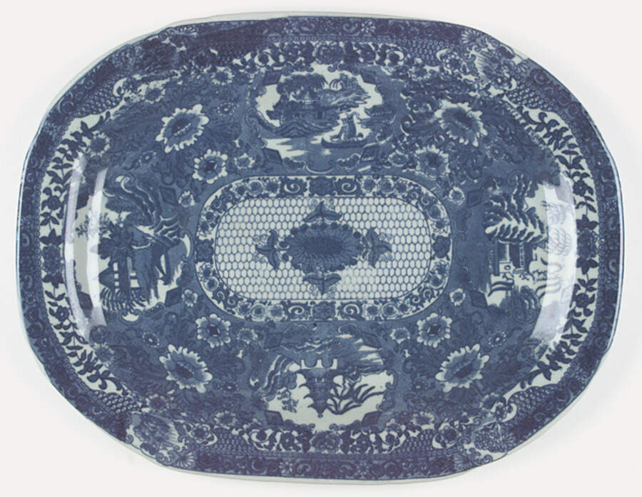CX920 14" Oval Serving Platter by China (Made in China)-1