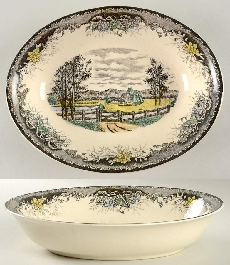 Spring Valley 10" Oval Vegetable Bowl by Unknown Manufacturer-1