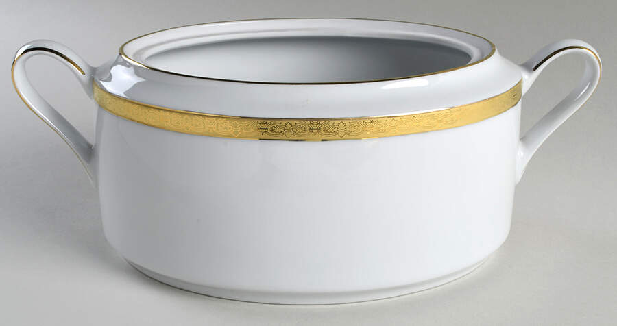 Timeless Treasures Gold Oval Vegetable No Lid by Sri Lanka-1