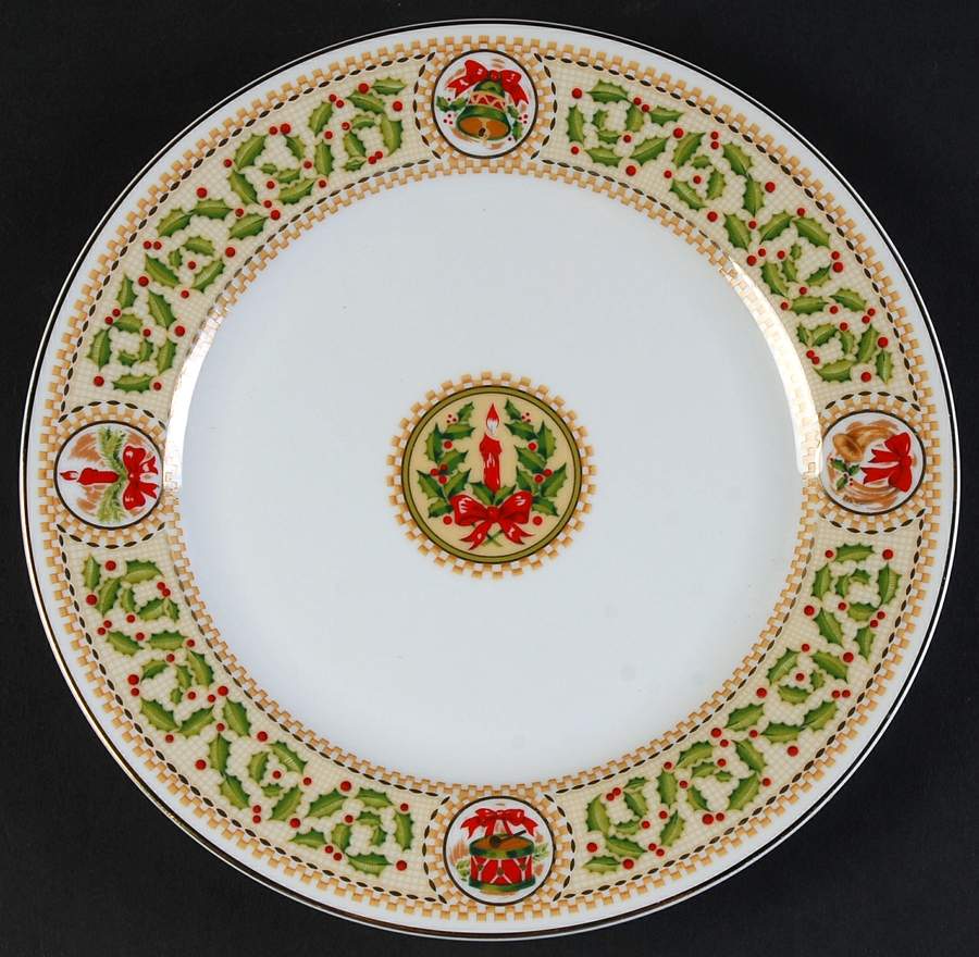 Christmas Tapestry Salad Plate by Georges Briard-1