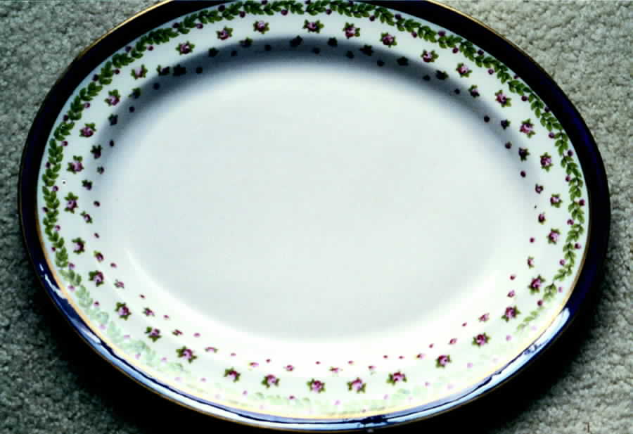 A3886 14" Oval Serving Platter by George Jones & Sons-1