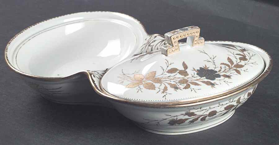 3571 Twin Oval Vegetable & 2 Lids by Unknown Manufacturer-1