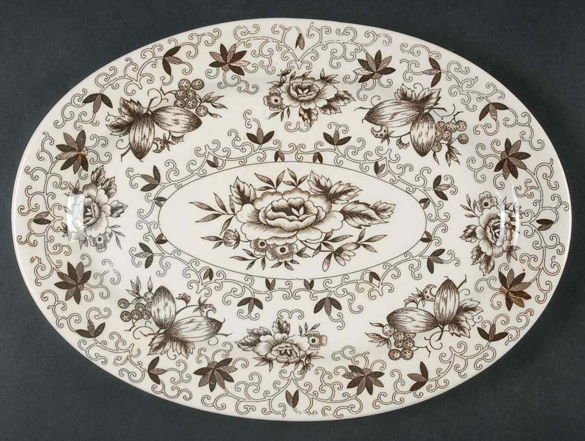 Dutch Garden 12" Oval Serving Platter by Japan-1