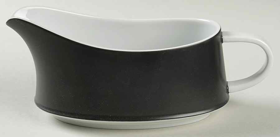 Contempo Frost Black Gravy Boat by Otagiri-1