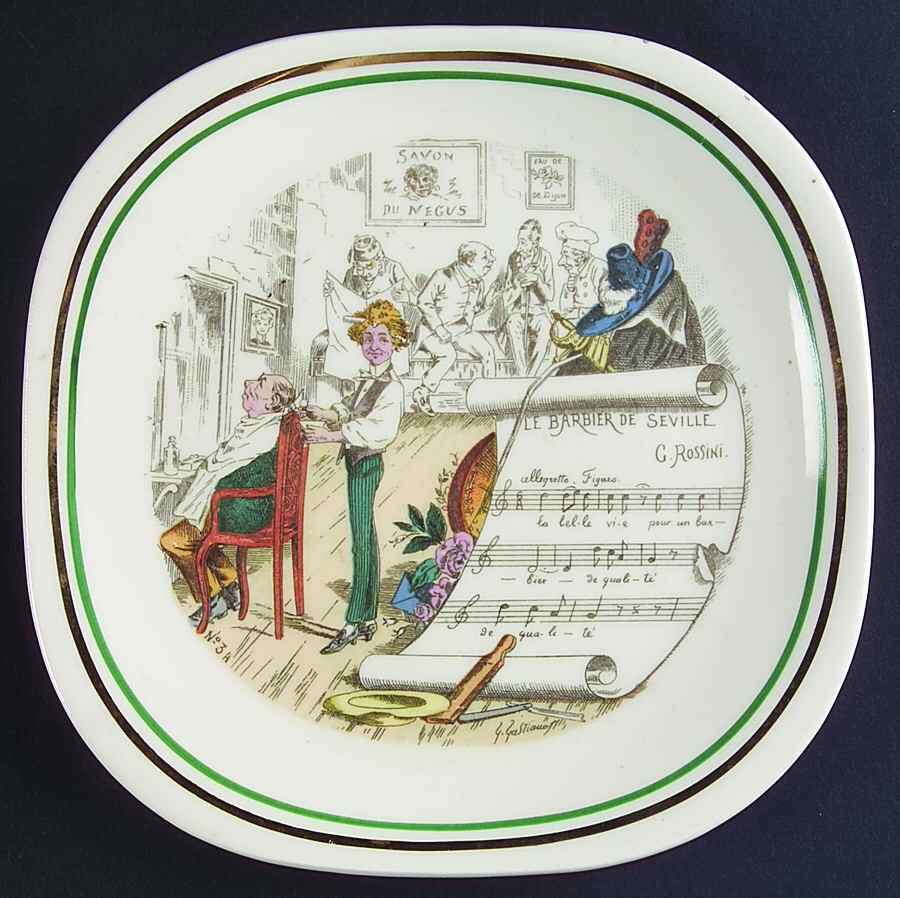 French Opera Reproductions Square Bread & Butter Plate by Ucagco-1