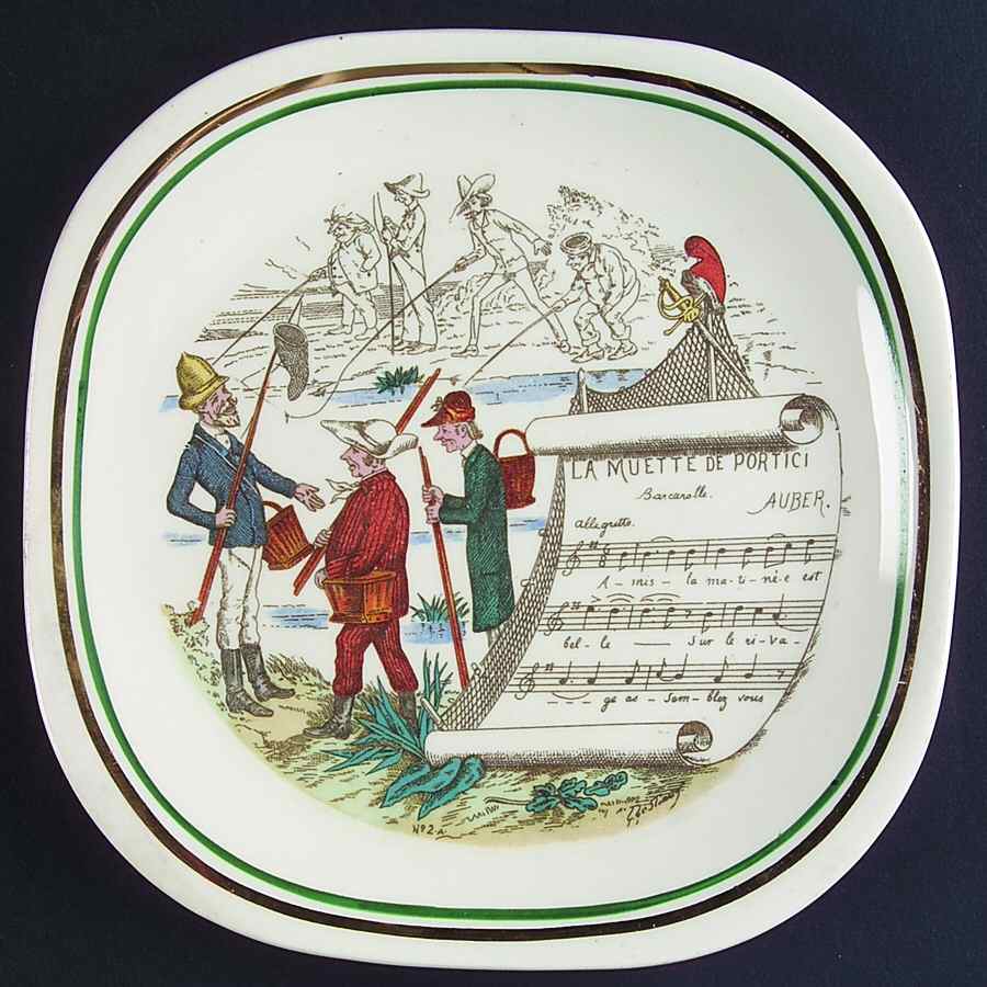 French Opera Reproductions Square Bread & Butter Plate by Ucagco-1