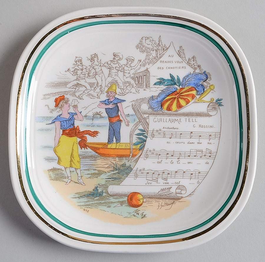 French Opera Reproductions Square Bread & Butter Plate by Ucagco-1