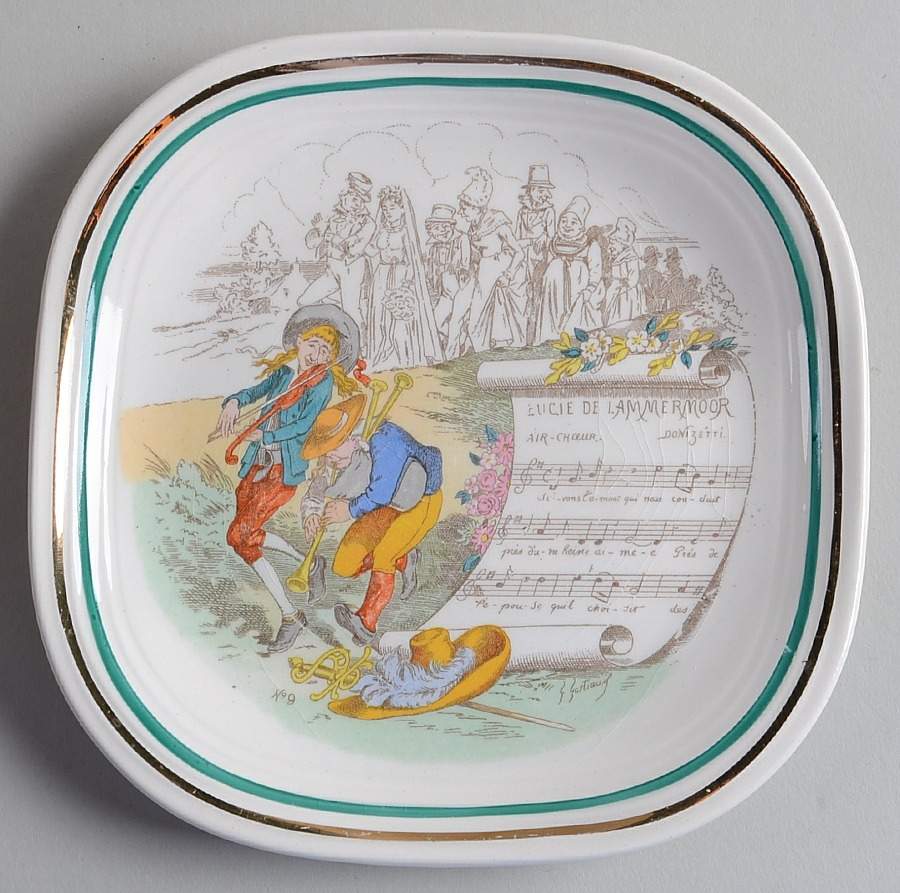 French Opera Reproductions Square Bread & Butter Plate by Ucagco-1