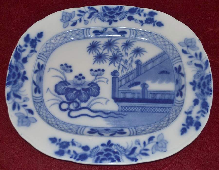 Oriental 16" Oval Serving Platter by Samuel Alcock-1