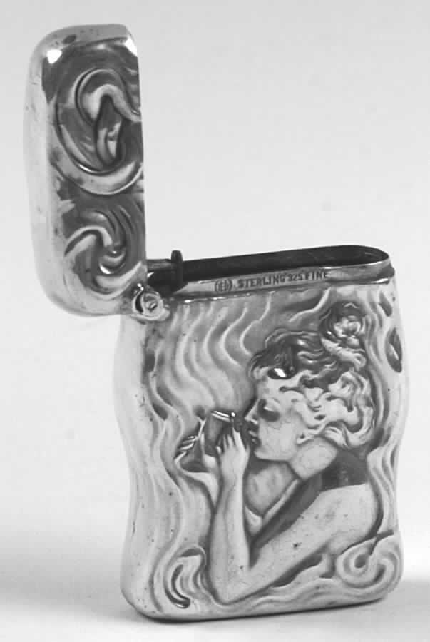 Sterling Hollowware Match Box Case by Unger Brothers-1