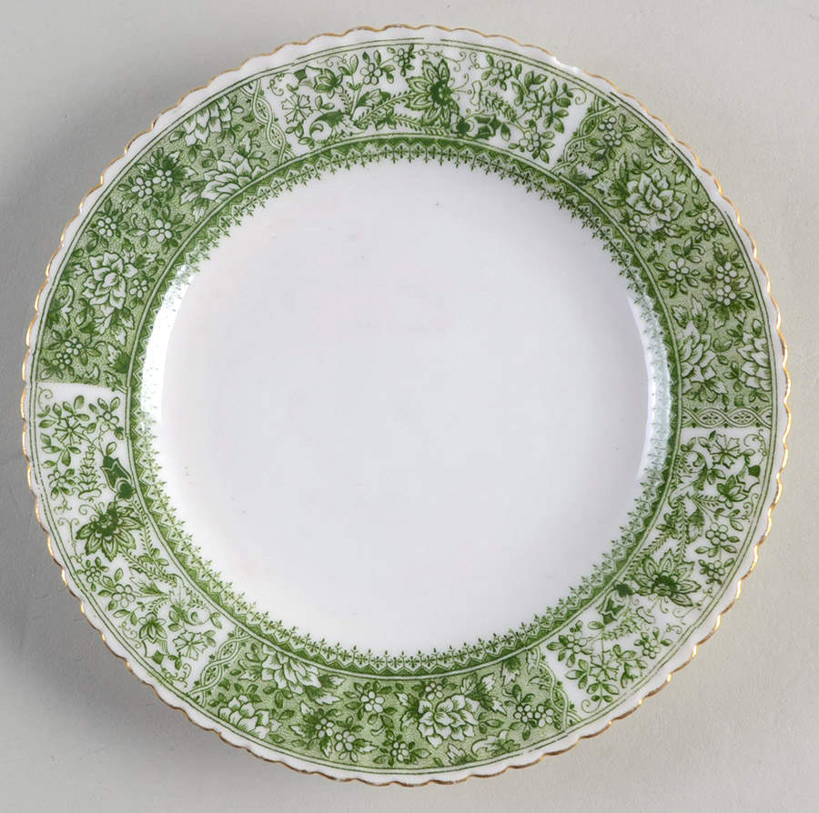 1099 Green Bread & Butter Plate by Unknown Manufacturer-1