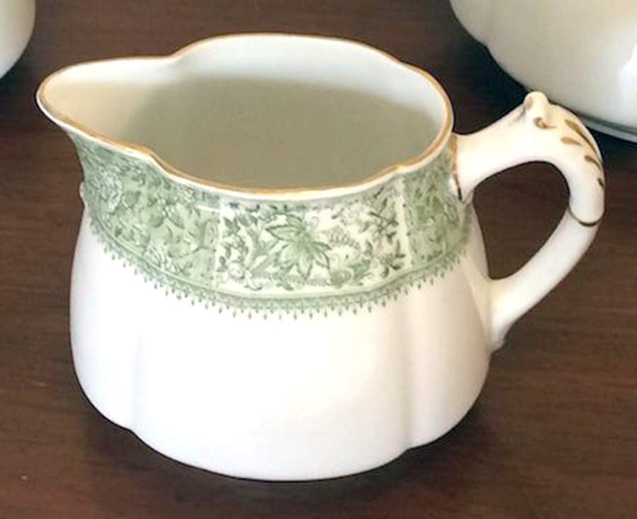 1099 Green Creamer by Unknown Manufacturer-1