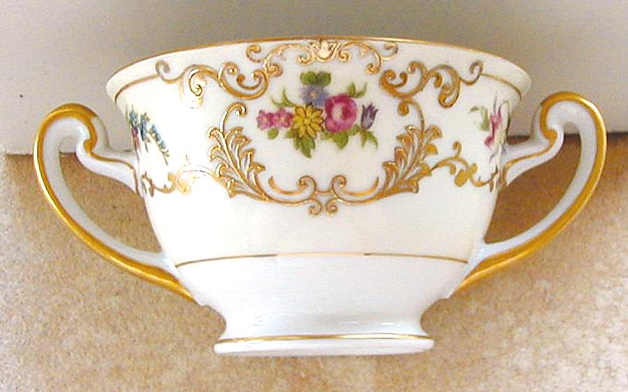 Dresden Footed Bouillon Cup by Unknown Manufacturer-1