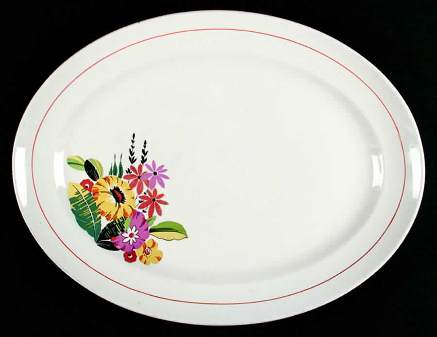 UC72 15" Oval Serving Platter by Unknown Manufacturer-1