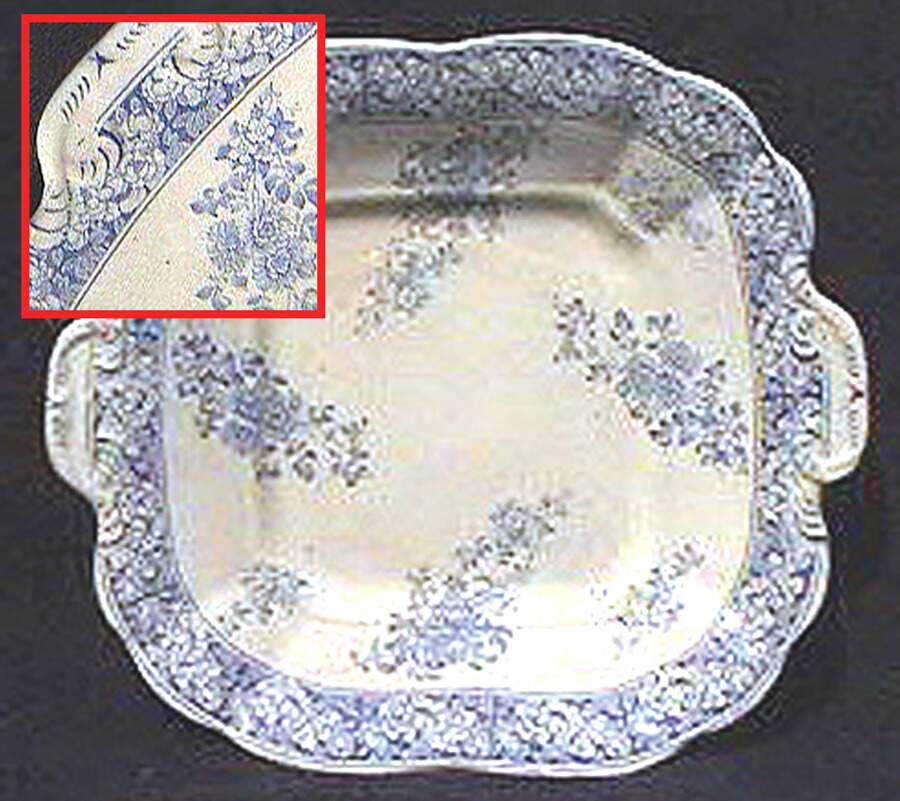 Pendant Square Handled Cake Plate by England-1