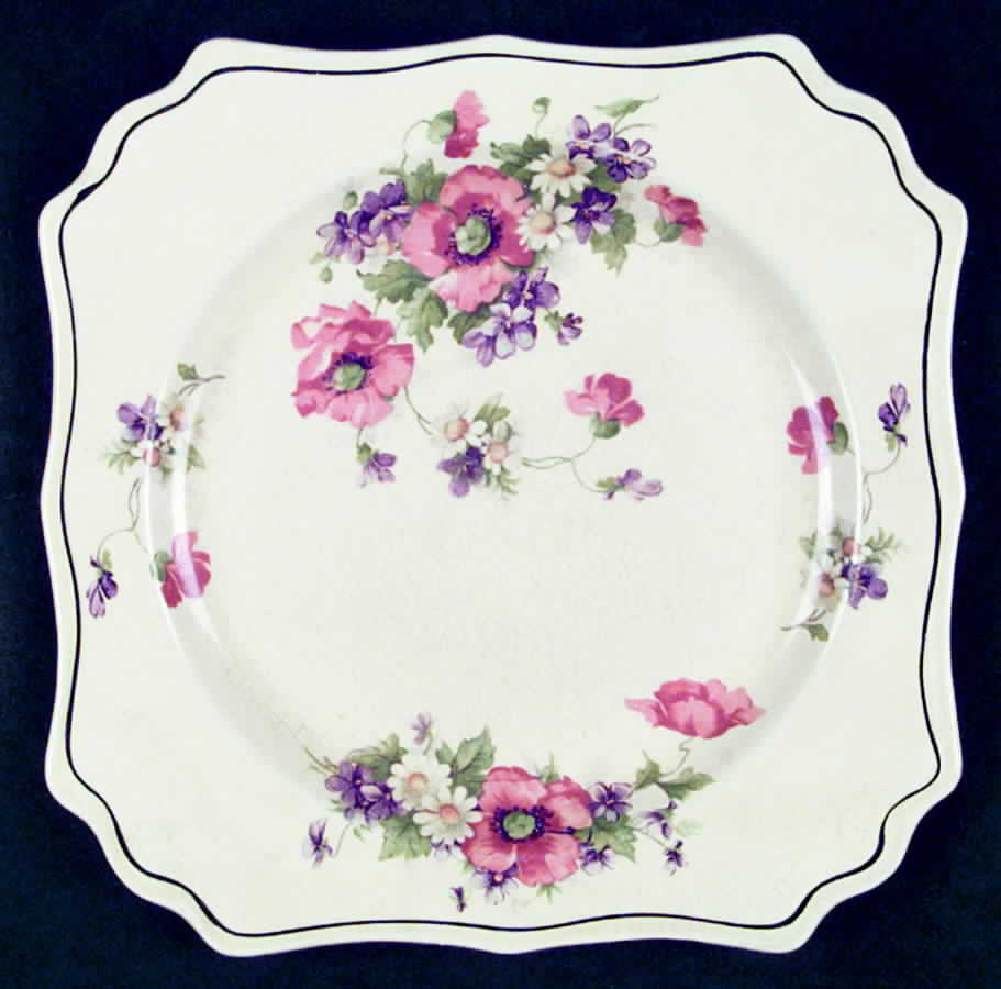 UC77 Square Salad Plate by Unknown Manufacturer-1