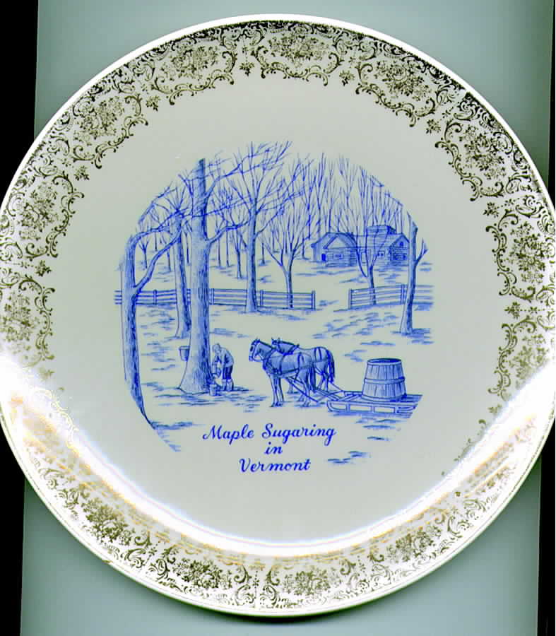 Maple Sugaring In Vermont Luncheon Plate by Unknown Manufacturer-1