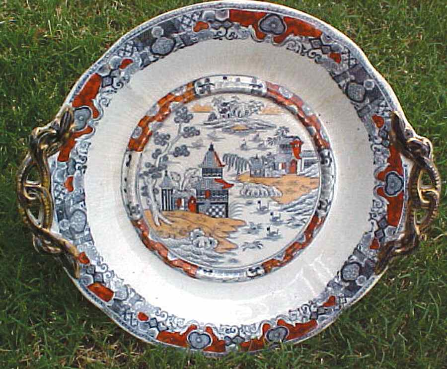3366 Handled Cake Plate by Mason's-1