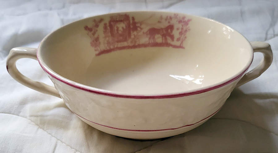 English Brambleberry Flat Cream Soup Bowl by Ostrow-1