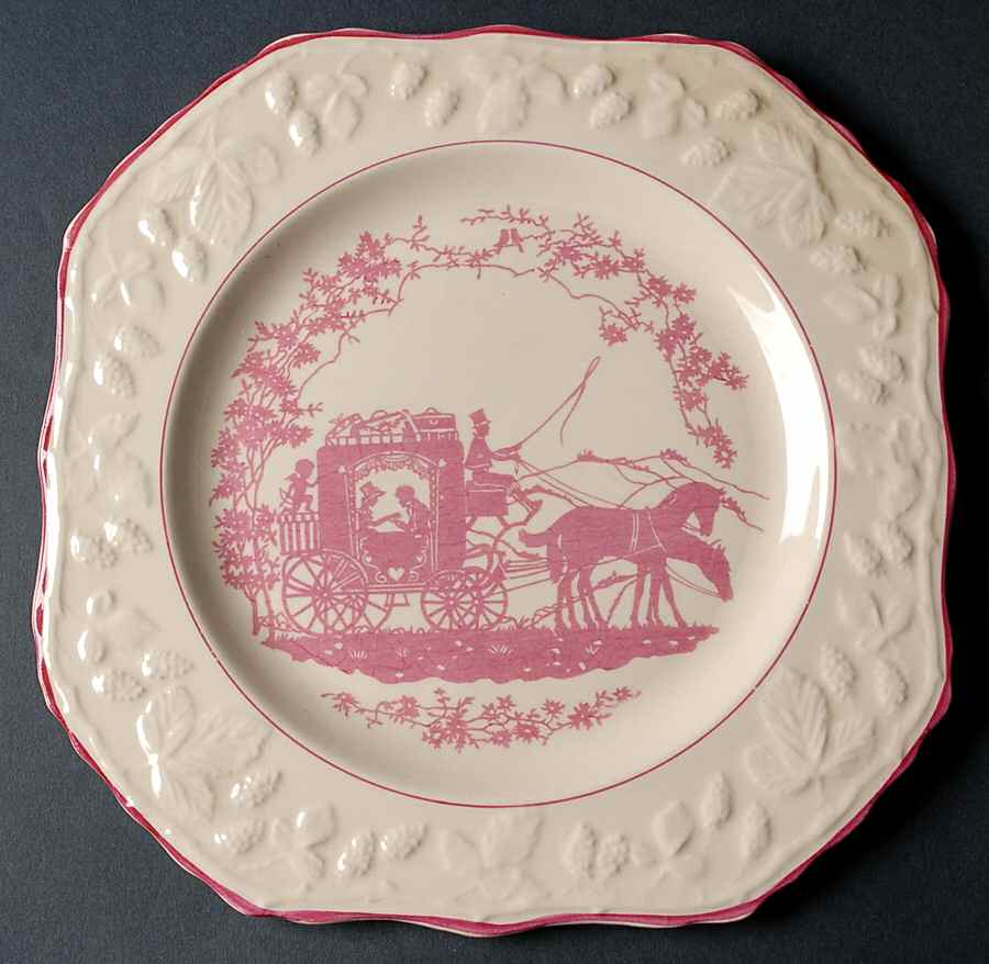 English Brambleberry Square Luncheon Plate by Ostrow-1