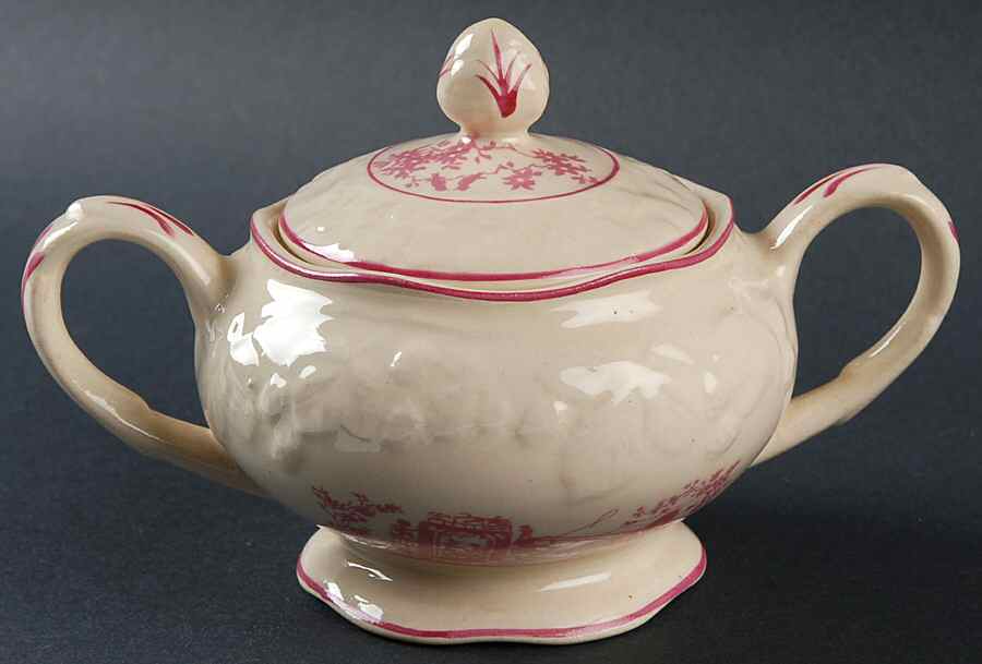 English Brambleberry Sugar Bowl & Lid by Ostrow-1