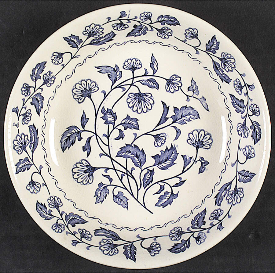 Blue Normandy Coupe Soup Bowl by Unknown Manufacturer-1