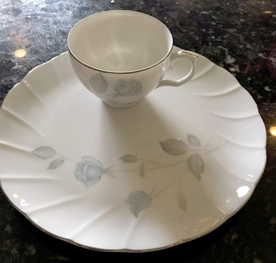 Tea Rose Snack Plate & Cup Set by Jonas Roberts-1