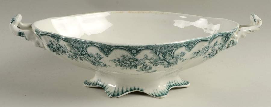 Victoria Green Oval Vegetable No Lid by Upper Hanley-1