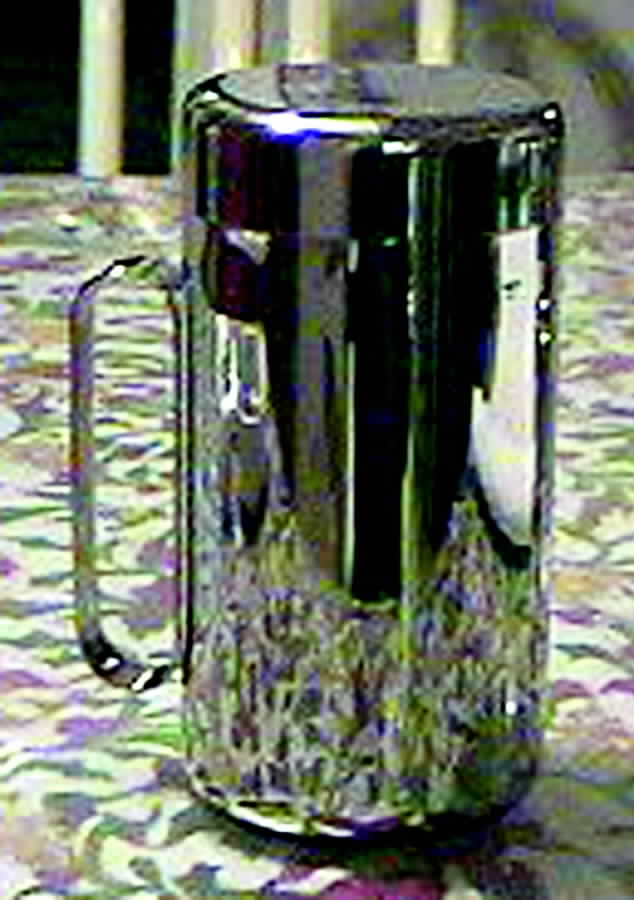 UNH6 (Stainless, Hollowware) Syrup Pitcher with Hinged Lid by Unknown Manufacturer-1