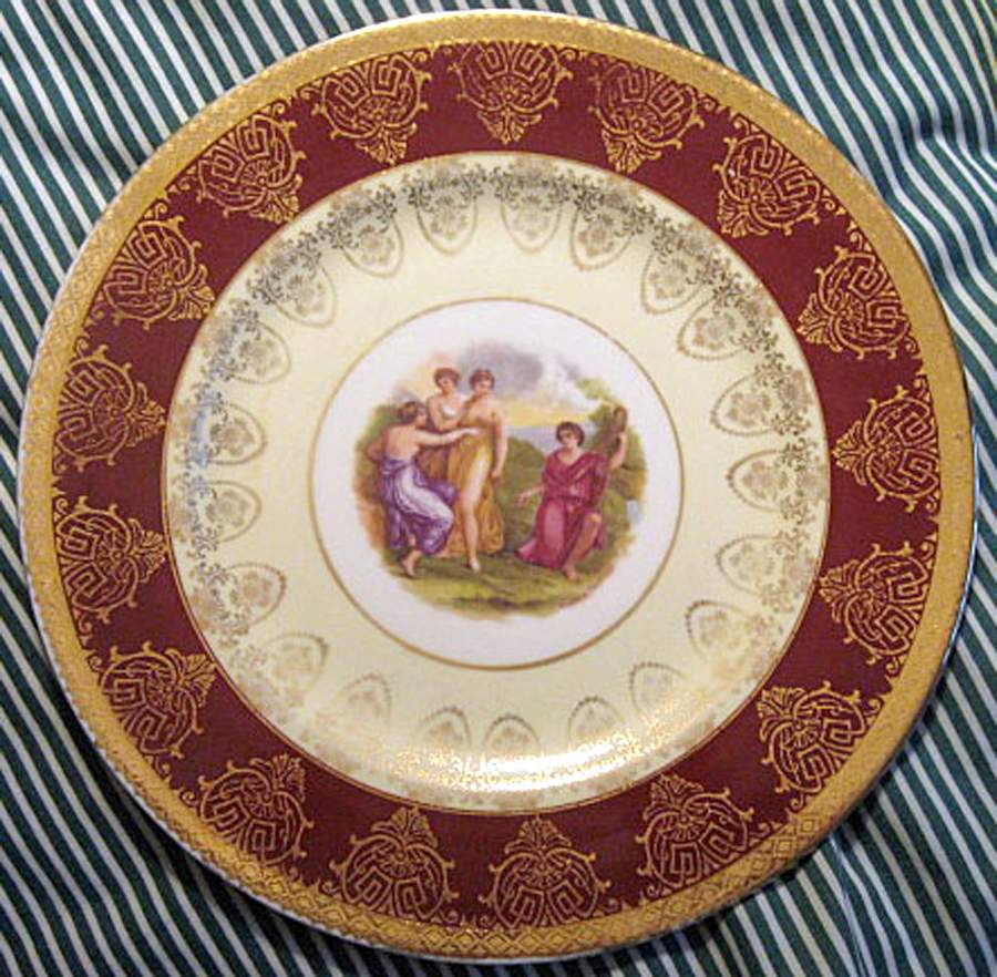 UC98 Red Dinner Plate by Unknown Manufacturer-1