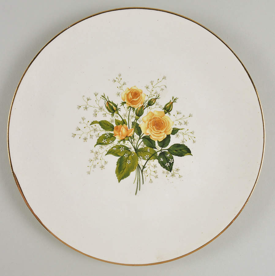 Cathay Rose Gold Trim Luncheon Plate by Sabin-1