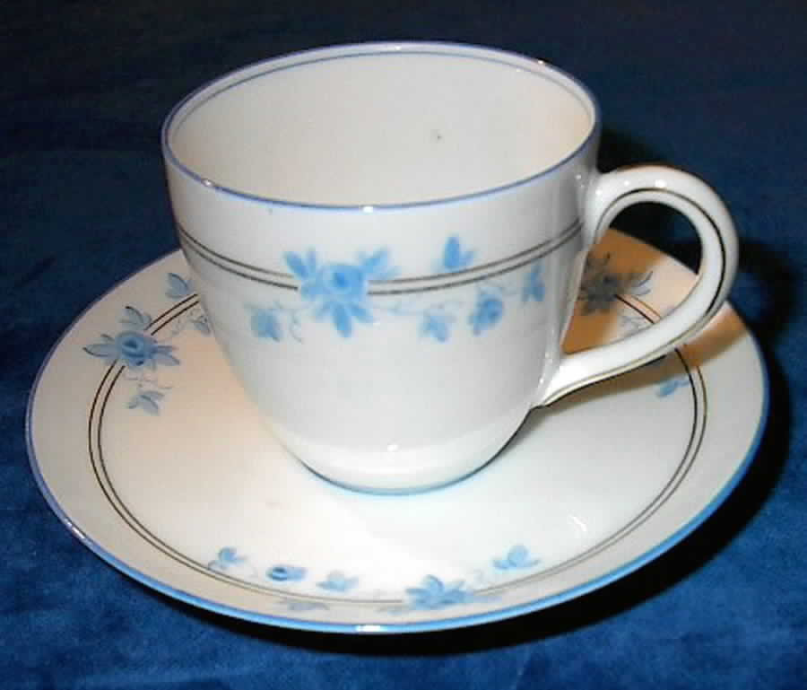UC208 Flat Demitasse Cup & Saucer Set by Unknown Manufacturer-1