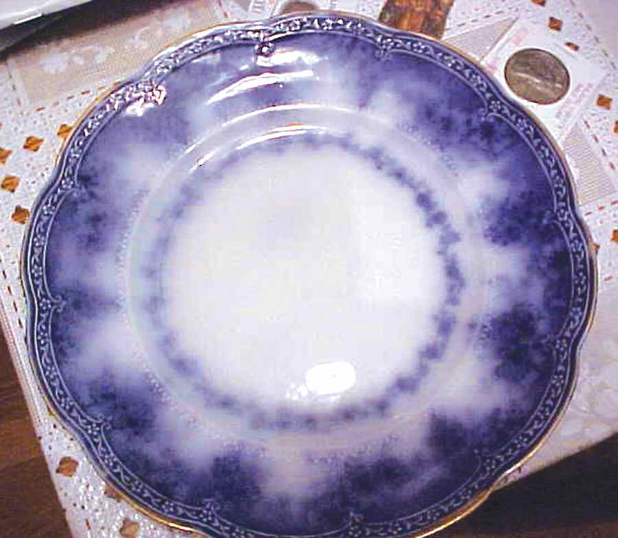 Cumberland (Flow Blue) Dinner Plate by Unknown Manufacturer-1