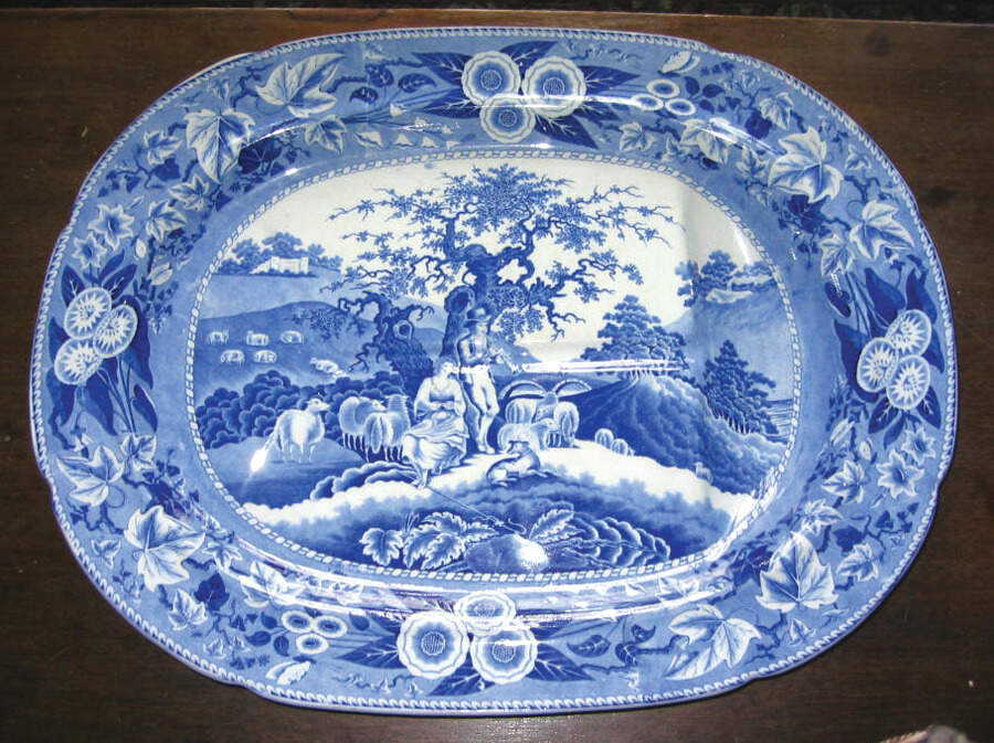Piping Shepherd 15" Oval Serving Platter by George Phillips-1
