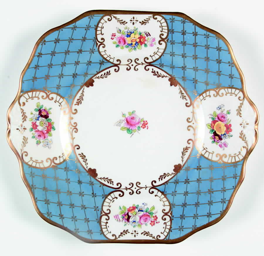 9334 Square Handled Cake Plate by Unknown Manufacturer-1