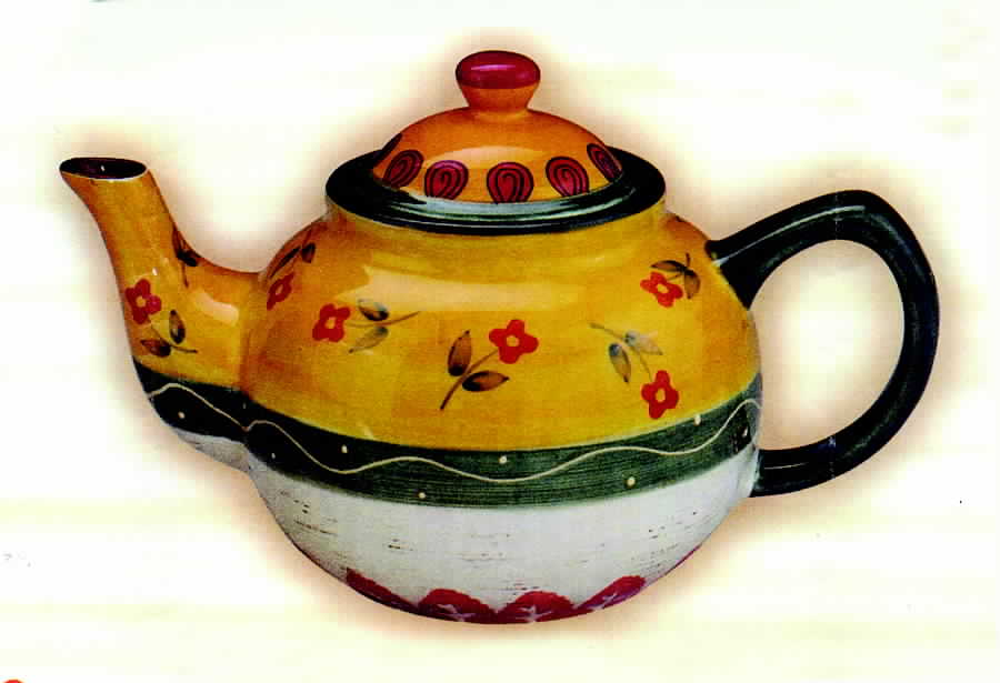 Garden Path Teapot & Lid by Unknown Manufacturer-1