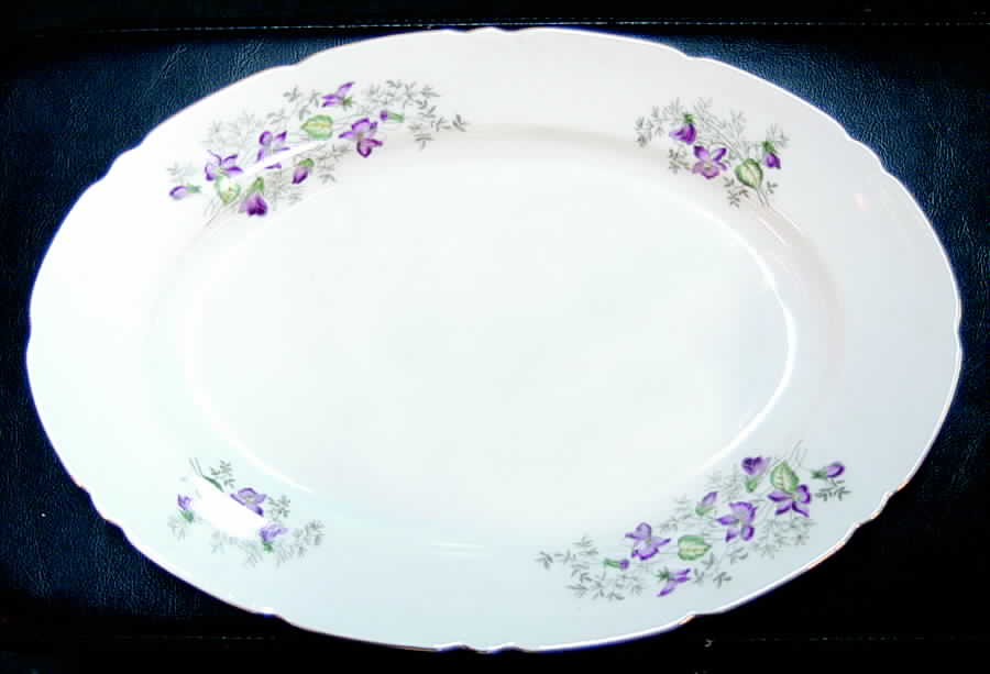 Wild Flower 12" Oval Serving Platter by Gebruder Benedikt-1