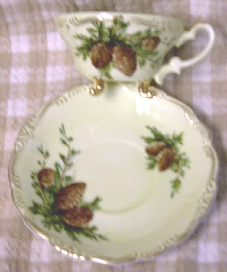 NW6-790 Footed Cup & Saucer Set by Norcrest-1