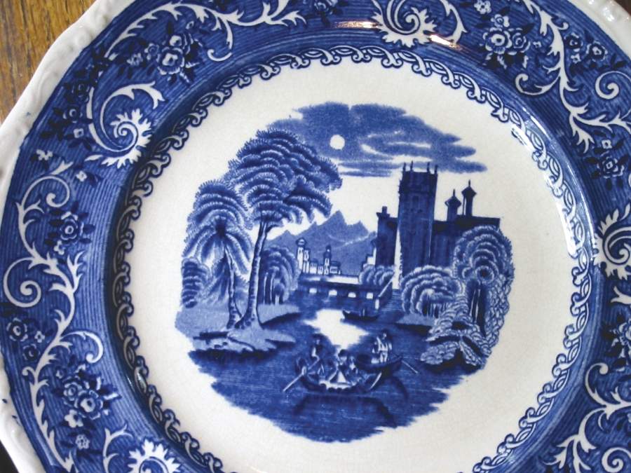 Rhine Blue Dinner Plate by Bourne & Leigh-1