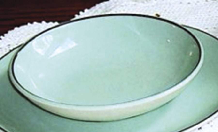 Turquoise Serenity Coupe Soup Bowl by Universal-1