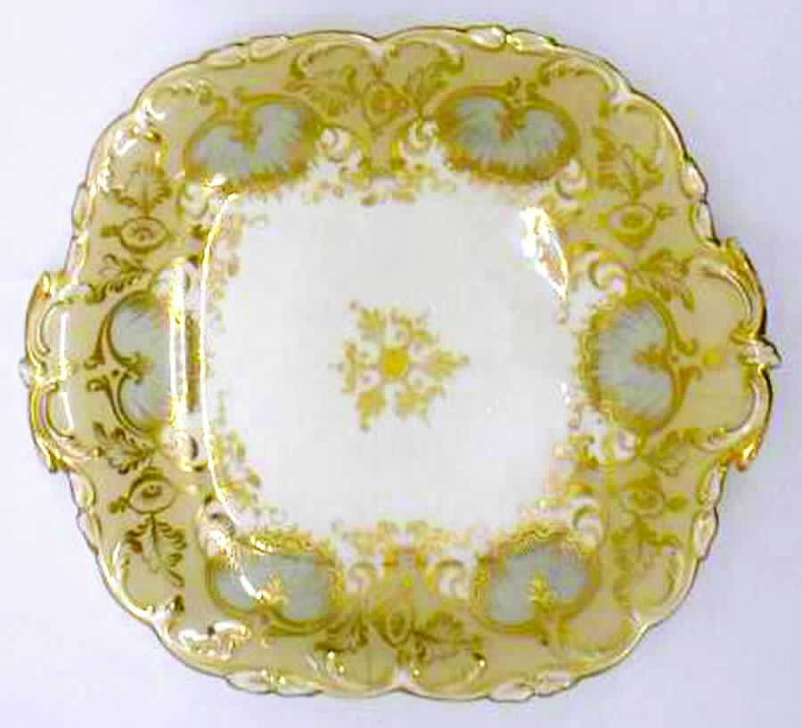 271 Square Handled Cake Plate by Unknown Manufacturer-1