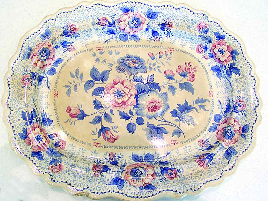 Kaleidoscope 14" Oval Serving Platter by Unknown Manufacturer-1