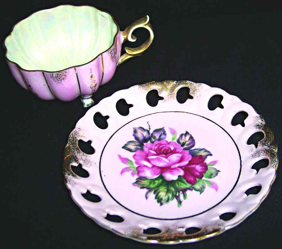 3186 Footed Cup & Saucer Set by Royal Halsey-1