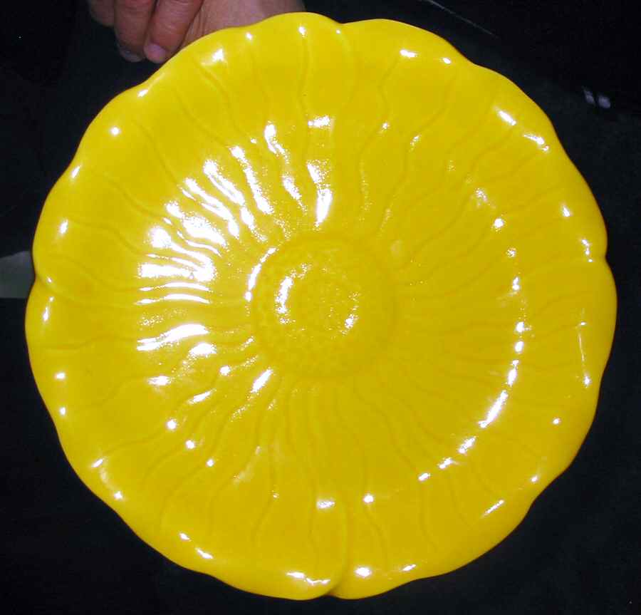 BMR4 Yellow Dinner Plate by Belmar of California-1