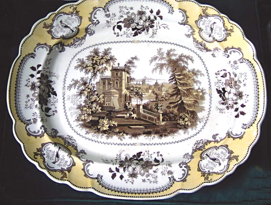 Villa 14" Oval Serving Platter by John Ridgway-1